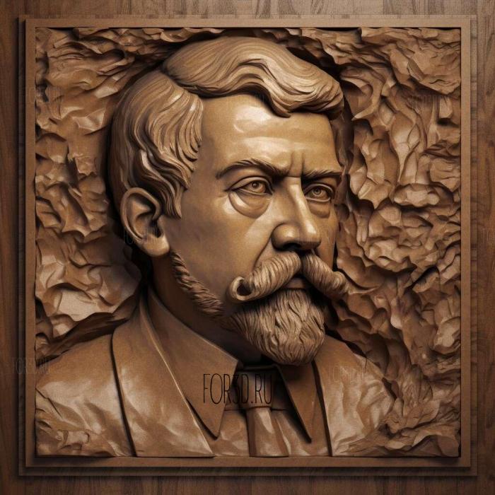 Claude Debussy 1 stl model for CNC